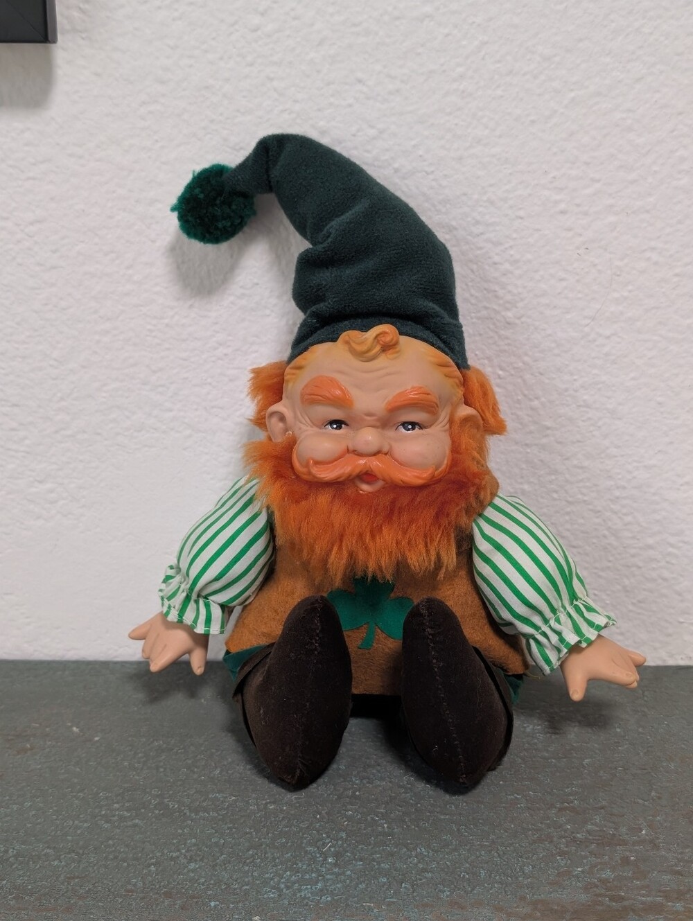 Vtg 1984 Dakin Red Beard Gnome Felt Rubber Face Pixie Leprechaun St Patricks Day